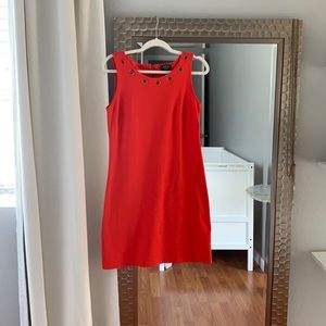 Bright Orange red spring dress